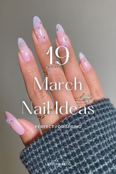 Pastel Color Almond Nails, Trendy Nails 2025 Spring, Spring Lilac Nails, Nail Trend 2025 Spring, Matcha French Tip Nails, March Nails Ideas Coffin, Birthday Nails For March, Spring 2025 Nail Ideas, Nail Inspo Spring 2025