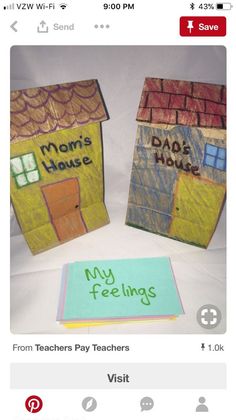 Craft With Paper Bags, Counseling Crafts, Divorce Counseling, Craft With Paper, Art Therapy Directives, School Counseling Activities, Therapy Interventions, Counseling Tools