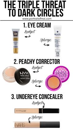 The Triple Threat to Tackling Dark Circles - Portrait of Mai Dark Concealer, Dark Circles Makeup, Concealer For Dark Circles, Under Eye Concealer, Undereye Circles, Eye Concealer, Beauty Makeup Tips