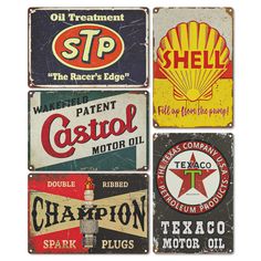 PRICES MAY VARY. [Premium PVC Material & Anti-Faded Ink for Long-Term Use] The vintage garage signs are constructed from durable and flexible PVC to help them last longer. You'll never have to worry about them being bent when delivering or in future use. In addition to their waterproof and rustproof PVC material, the vintage car wall decors are printed with UV-treated ink, which enables them to maintain good fade resistance in strong sunlight or heavy rain. [Duplex Printing with Rustic & Weather Man Cave Shop, Vintage Garage, Cool Garages, Garage Man Cave, Auto Poster, Retro Tin Signs, Pub Decor, Garage Signs, Bar Wall Decor