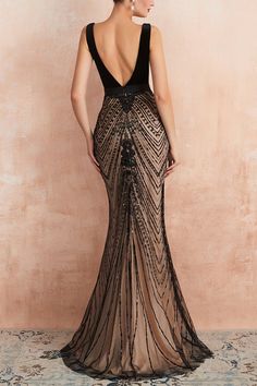 Sequin Mermaid Dress, Sweep Train Prom Dress, Black Evening Gown, Luxurious Dresses, Evening Dresses Online, Night Dress For Women, Evening Dress Fashion, Black Prom, Black Evening Dresses