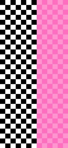 two black and white squares are shown in the same color as each other, one is pink