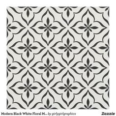 a black and white wallpaper with an intricate design in the middle, on a white background