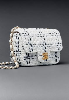 Chanel Crochet Bag, Crochet Luxury Bag, Crochet Luxury, Chanel Style, Fashion Chanel, Handbag Patterns