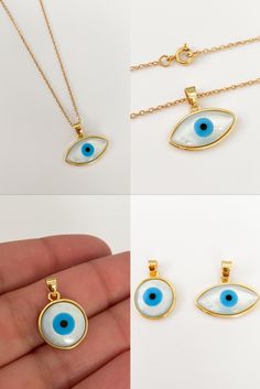 Evil eye necklace Evil Eye Jewelry Gift, White Evil Eye Jewelry, Gold Plated Evil Eye Charm Necklace Gift, Gold Plated Evil Eye Jewelry As Gift, Gold Plated Evil Eye Jewelry Gift, Gold-plated Evil Eye Jewelry As Gift, Luck Necklace, Good Luck Necklace, Protection Amulet