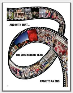 a film strip with pictures of people and words that read, the 2012 school year came to an end