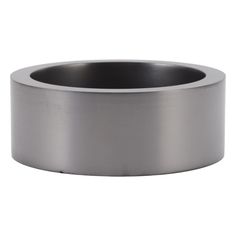 a stainless steel ring on a white background