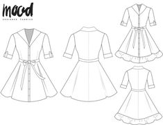 the sewing pattern for this dress is easy to sew and has an attached belt