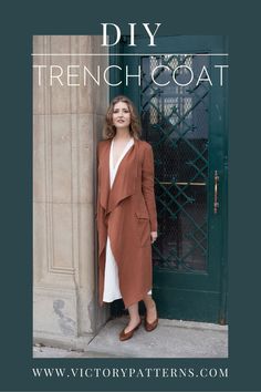 Sew a beautiful trench coat for spring or Fall. This DIY jacket offers a modern twist on a classic style. There are so many unique elements to Ulysses that will make you fall in love with this trench. Available in both print and PDF, this sewing pattern will be the perfect seasonal transition piece for years to come. Chic Asymmetrical Fall Blazer, Modern Outerwear For Spring Layering, Modern Asymmetrical Outerwear For Work, Versatile Long Outerwear For Work, Oversized Open Front Outerwear For Work, Chic Open Front Layering Outerwear, Chic Open Front Outerwear For Layering, Elegant Open Front Outerwear For Day Out, Chic Oversized Asymmetrical Outerwear