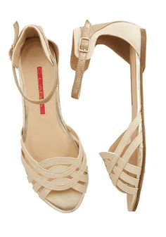 Zen in Rome Sandal. Balance sightseeing with quiet moments in the tranquil eggshell hue of these vegan faux-leather sandals! Wedding Shoes Sandals, Wedding Shoes Low Heel, Vintage Sandals, Sandals Flats, Cute Sandals, Crazy Shoes, Super Ideas, Vintage Style Outfits, Ankle Straps