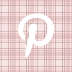 a pink plaid pattern with the letter p on it