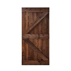 an open wooden door on a white background