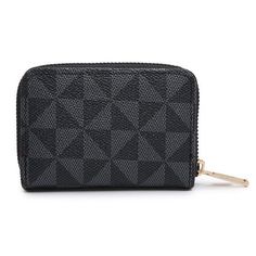 Monogram Zip Around Accordion WalletFaux leatherZip around closureGold-tone hardwareL 4.2 * H 3 * W 1 Black Rectangular Coin Purse For Business, Modern Black Card Holder With Zipper Closure, Modern Black Card Holder With Zipper, Black Rectangular Wallet With Zipper Closure, Black Business Card Holder With Zipper Closure, Black Business Card Holder With Zipper, Modern Black Bifold Coin Purse, Modern Black Coin Purse With Card Slots, Formal Black Wallet With Zipper Closure