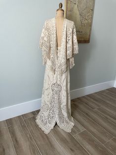 Sandy Beige Vintage Lace Wedding Dress, Gypsy Wedding Dress, Bohemian Lace Dress,deep V Wedding Dress,boho Dress, Bell Sleeve Dress - Etsy White Bohemian Beach Gown, White Long Bohemian Gown, White Bohemian Long Gown, White Bohemian Gown With Lace Trim, Bohemian White Gown With Lace Trim, Bohemian White Gown For Beach Wedding, Bohemian Floor-length Maxi Dress For Wedding, White Floor-length Bohemian Gown, Bohemian White Floor-length Gown