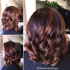 Brownish Red Hair With Caramel Highlights, Red And Caramel Highlights On Dark Hair, Brown Hair With Red Lowlights, Official Hairstyle, Gorgeous Hair Color, Fall Hair Color For Brunettes, Hair Homecoming, Homecoming Hair