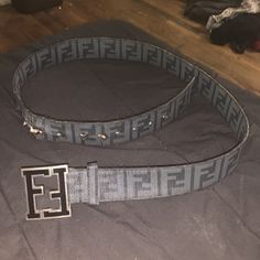 Fendi Belt , Slight Wear & Tear , 100% Authentic (Search The Serial #) , The Hole Was Cut Because I’m Skinny Asf & Got It From My Bigger Cousin Fendi Accessories, Fendi Belt, Got It, Black Gray, Belts, Fendi, Black And Grey, Mens Accessories, Man Shop