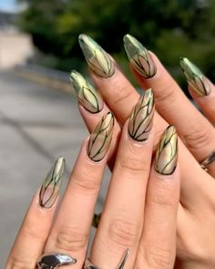 Ren Faire Nails, Side Of Leg Tattoo, Whimsical Nails, Fall Nail Art Ideas, Simple Nail Art, Fall Nail Art Designs, Spring Nail Designs, Glow Nails, Simple Nail