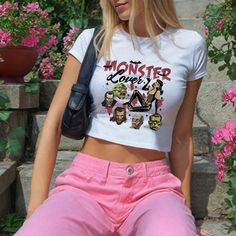 Monster Lover Crop Top, Vintage Halloween Tank Top, Horror Movie 90's Baby Tee, Spooky Season Cropped, Horror Reader Gifts For Women,S012 🛍️👚🎉 WELCOME TO CUSTOM STYLE TEE! ️ Looking for high-quality, comfy shirts you can customize for special occasions or loved ones? You're in the right place! At Custom Style Tee, we're passionate about our craft and dedicated to providing a great shopping experience. Got any questions about our products? Don't hesitate to reach out--we'll get back to you quickly! 🛒 H O W T O O R D E R 1️⃣ Take a moment to review all product photos. 2️⃣ Choose your T-shirt size and color. Note that different styles may have slightly different shades of the same color due to brand variations. For exact color matching, we suggest selecting shirts from the same style (e.g 90s Style Halloween Streetwear Top, Fitted Casual Halloween Tops, Fitted Casual Tops For Halloween, 90s Crew Neck Halloween Tops, 90s Halloween Graphic Print Top, 90s Style Halloween Graphic Print Top, 90s Graphic Print Top For Halloween, Casual Halloween Graphic Print Crop Top, Summer Pop Culture Tops With Cartoon Print