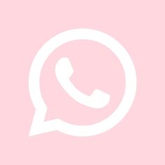 a pink background with a white text bubble in the center that says whatsapp