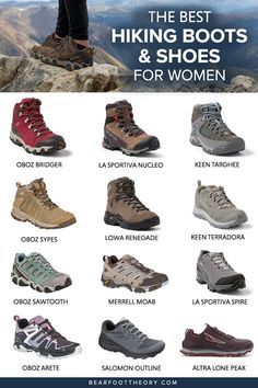 the best hiking boots and shoes for women in all sizes, colors, and styles