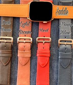 Real Leather Watch bands For Apple iwatch, Samsung, Fitbit and Most Smart Watches With Free Engravin Apple Watch Bands Leather, Smart Watches, Star Work, Leather Watch Bands, Personalized Leather, Real Leather