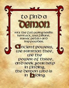 Demon Summoning Spells, Summoning Magic, Demon Spells, Summoning Spells, Charmed Spells, Wiccan Rituals, Charmed Book Of Shadows