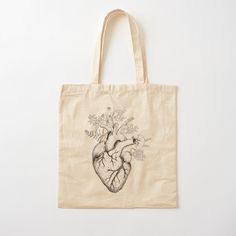 Harry Styles Hands, Heart With Flowers, Handpainted Tote Bags, Flowers Growing, Diy Fashion Clothing, Grow Out, Cotton Tote Bag, Flower Heart, Carry Bag