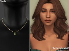 an image of a woman's face and the same necklace on her neck, both with