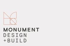 the logo for monument design and build, which is designed to look like an abstract geometric shape