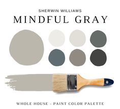 the paint color palette for sherylin williams's mindful gray