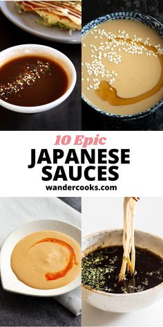 japanese sauces with text overlay that reads 10 epic japanese sauces