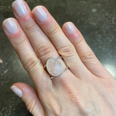 This Rose Quartz Cabochon Ring Is Perfect For Anyone Looking To Add A Touch Of Elegance And Sophistication To Their Jewelry Collection. Crafted With A High-Quality Rose Quartz Cabochon, This Ring Boasts A Beautiful Translucent Pink Hue And A Smooth, Polished Surface. The Perfect Statement Piece For Any Outfit. Adjustable To Fit Sizes 5.5 Through 9.5 Made Of: Rose Quartz Silver Plating (7-10 Microns) Over Brass Made In Brazil Disclaimer: Please Note That All Semiprecious Stones Have Imperfections Nickel Free Oval Crystal Ring, Silver Rose Quartz Crystal Ring, Silver Rose Quartz Crystal Ring Gift, Delicate Silver Oval Crystal Ring, Pink Heart Rings, Pandora Purple, Braided Ring Band, Sapphire Cocktail Ring, Blue Star Sapphire