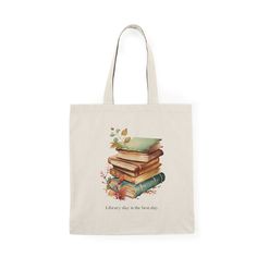 a tote bag with books on it