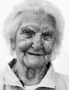 an old woman with wrinkles on her face