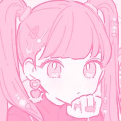 a drawing of a girl with pink hair and piercings on her ears looking at the camera