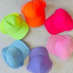 These blank neon trucker hats can be worn plain or designed to your liking! Lots of patch options for endless designs!  The hats come solid or with a white face. These have an adjustable strap, so that adults and kids can wear them.  Perfect for any vacation, party, wedding, or just to make the perfect accessory to your outfit! Trendy Cheap Baseball Cap For Party, Cheap Fun Hats For Baseball Season, Cheap Novelty Hats For Vacation, Affordable Party Snapback Hats, Cheap Acrylic Outdoor Hats, Cheap Fun Hats With Letter Print, Cheap Personalized Hats For Gifts, Cheap Personalized Hats For Birthday, Cheap Trucker Hat With Visor For Outdoor Activities