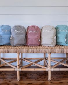 Hand Embroidered Backpack, Hand Embroidered Name, Corduroy Backpack, Embroidered Corduroy, Embroidered Backpack, Toddler Sweater, Embroidery Letters, Embroidered Name, Designer Backpacks