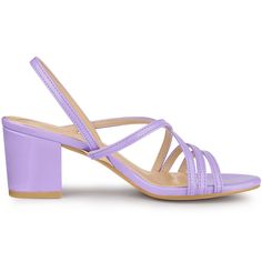 Slip into effortless style with these women's strappy slingback chunky heels. The sleek slingback design offers a modern edge, while the adjustable straps ensure a customized fit for comfort. The chunky heel adds a touch of boldness to your step, making these sandals perfect for a night out or a casual day with friends. Pair them with a sundress or tailored shorts for a chic, summer-ready ensemble This strappy slingback sandal with buckle details and the easy-to-wear heel height will keep you co Trendy Synthetic Strap Sandals, Trendy Synthetic Sandals With Straps, Trendy Spring Slingback Block Heels, Spring Trendy Slingback Block Heels, Trendy Summer Slingback Pumps With Padded Heel, Summer Trendy Slingback Block Heels, Slingback Pumps With Stacked Heel For Spring, Trendy Slingback Pumps With Block Heel For Spring, Trendy Block Heel Slingback Pumps For Spring