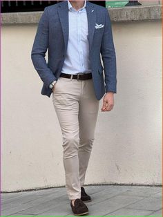 Best Blazer For Men, Business Casual Men Summer Work Outfits, Men Grey Blazer Outfit, Men’s Formal, Blue Sports Coat Outfit Men, Rehearsal Dinner Outfit For Groom, Men’s Blazer, Male Business Casual Outfits