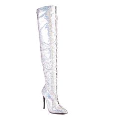 Stunning Silver Sequence Thigh High Boots. I Have All Sizes! Great Piece To Add To Your Collection And Stand Out. One Of A Kind And Super Comfortable. Must Haves If You Like To Be The Center Of Attention. Silver Boots, Thigh High Boots, Thigh High, Over The Knee Boots, Thigh Highs, Over The Knee, High Boots, Knee Boots, Must Haves