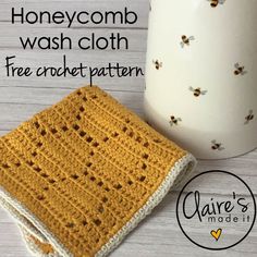 the honeycomb wash cloth is free crochet pattern and it's ready to be made