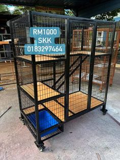 a caged area with a sign that says rm1, 000 skk