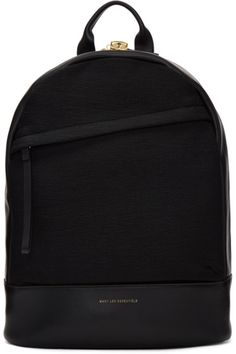 Want Les Essentiels - Black Piper Backpack On-the-go Backpack With Leather Trim, Commuting Backpack With Leather Trim, Modern Black Backpack With Leather Trim, Modern Backpack With Leather Trim, Black Backpack With Leather Trim, Modern School Backpack With Leather Trim, Modern Backpack With Removable Pouch, Designer Backpacks For Women, Backpacks For Women