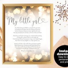 Father to Daughter Bride Wedding Gift Poem, Bride Gift Poem, Bride Wedding Day Gift Poem, Bride Poem, Daughter Wedding, Poem for My Daughter - Etsy Bridesmaid Poems, Wedding Gift Poem, Poem To My Daughter, Sister Wedding Gift, Daughter Poems, Wedding Poems, Wedding Day Gifts, Bridesmaid Bags