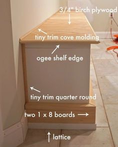 the steps are labeled with instructions for how to install them in this home improvement project