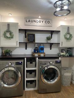 the laundry room is clean and ready for us to use