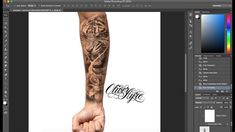 an image of a hand with a tiger tattoo on it's arm and the word change