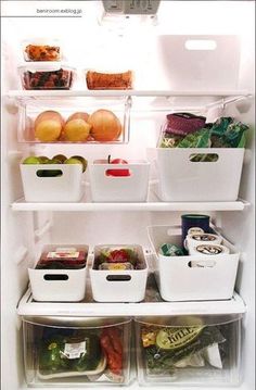 an open refrigerator filled with lots of food