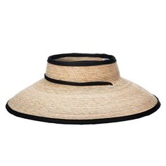 Makai - Lava Open Top Raffia Visor - Style Adjustable Palm Leaf Boater Hat For Vacation, Adjustable Palm Leaf Hat, Adjustable Straw Panama Visor Hat, Straw Visor Hat For Vacation, Straw Visor Panama Hat, Palm Leaf Sun Hat For Travel, Summer Visor Boater Hat For Beach Season, Palm Leaf Straw Hat For Vacation, One Size Straw Visor Hat For Vacation