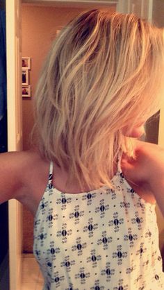 Blonde lob hairstyle